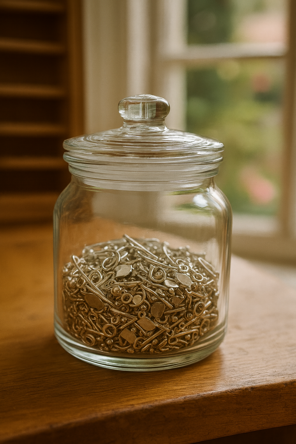 scrap glass jar