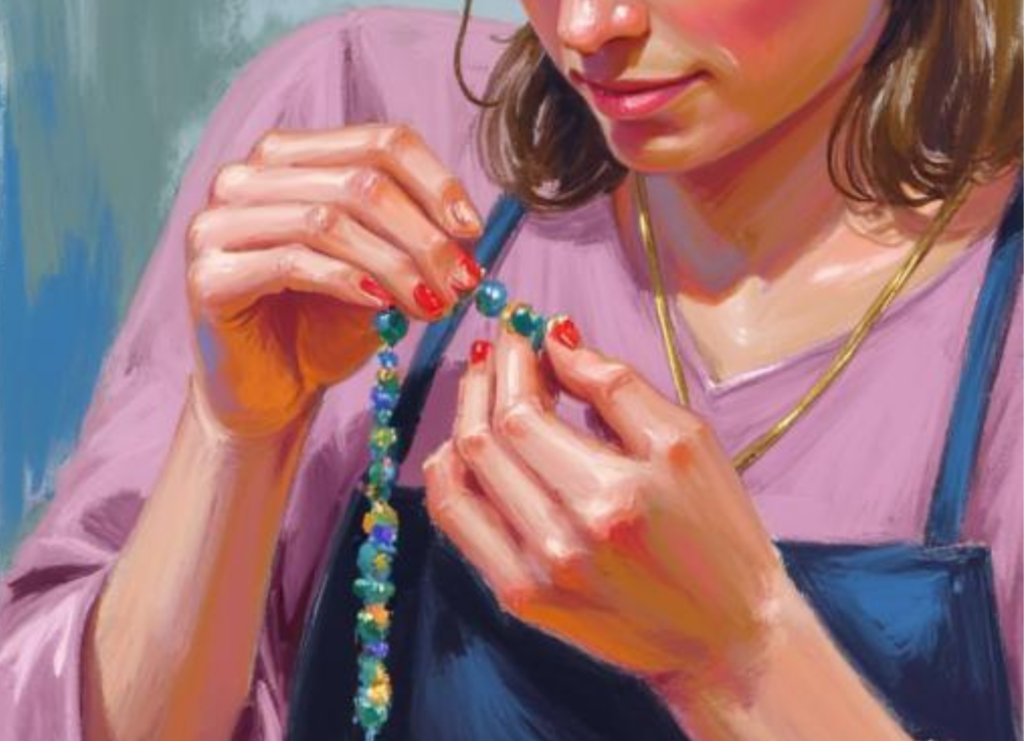 using jewelry glue on stretch bracelets